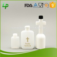 4oz/120ml Flat Plastic Holy Water Bottle with Sprinkle Top