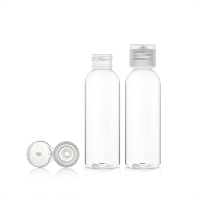 2oz 20/410 plastic white flip cap bottle