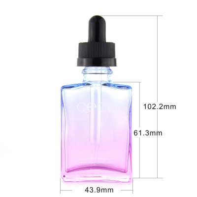 wholesale logo printing CECO 30ml gradient pink essential oil bottle for cosmetic packaging