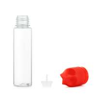 30ml 50ml PET clear transparent black plastic drip tip bottles with red childproof tamper evident cap