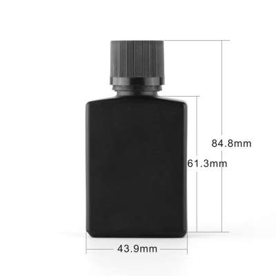 frosted black glass perfume bottle for essential oil 30ml