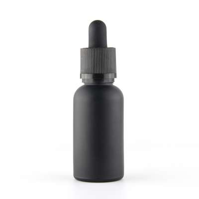 Round shape empty glass dropper bottle for e vape oil cardboard tube packaging