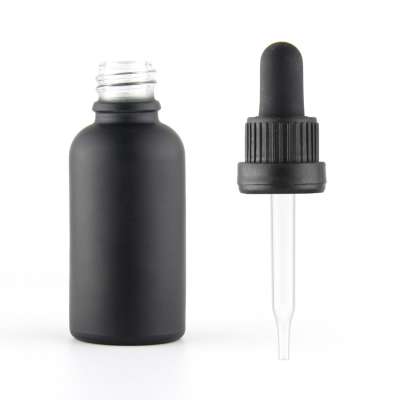 frosted 30ml black essential oil glass bottle for e liquid