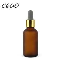 blue amber frosted medicine and cbd 30ml tincture bottle for CBD oil CBD vape oil e liquid with OEM printing