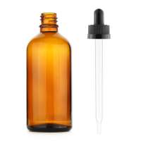 Black childproof dropper cap 120ml amber color essential oil bottle