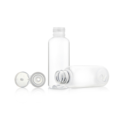 50ml cosmetic empty clear plastic container with flip cap