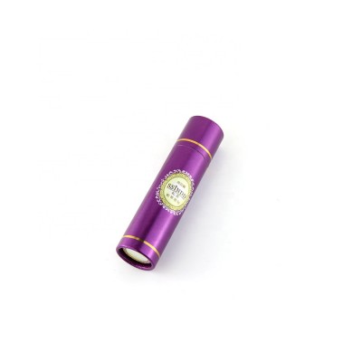 custom design paper purple round tube box with screen printing